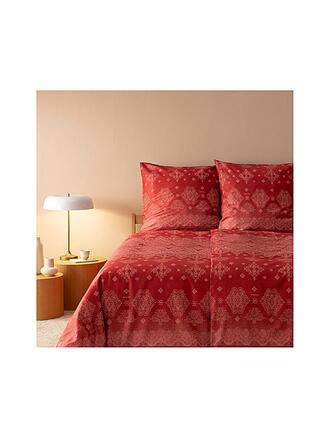 BASSETTI | Satin Bettwäsche 70x90cm / 140x200cm KERALA Bordeaux