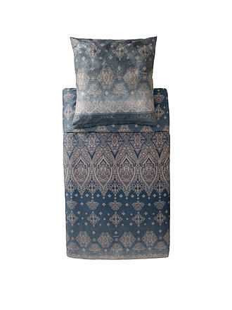 BASSETTI | Satin Bettwäsche 70x90cm / 140x220cm KERALA Smaragdgruen