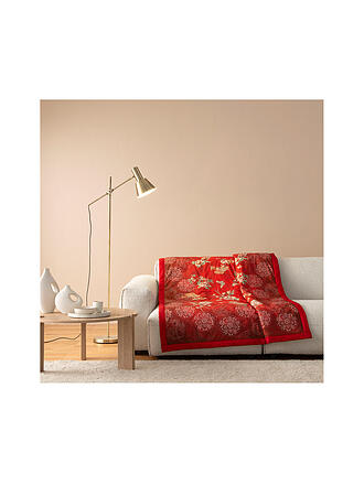 BASSETTI | Couvre-lit - Plaid 135x190cm ESPERIDI Rouge