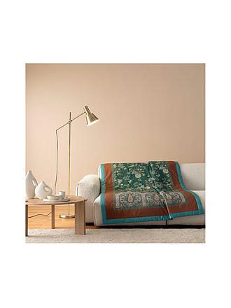 BASSETTI | Copriletto - Plaid 135x190cm INDIAN ROSES Verde