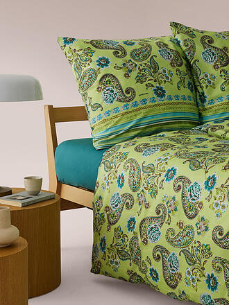 BASSETTI | Satin Bettwäsche RAPALLO 70x90cm/140x200cm Hell Gruen 