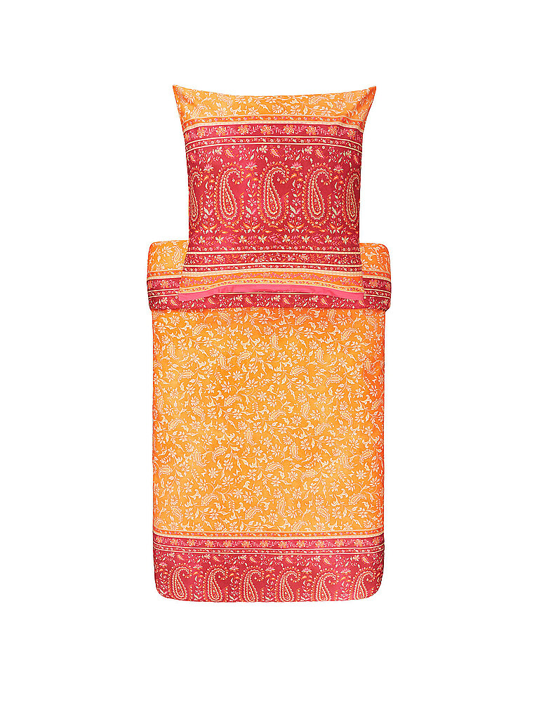 BASSETTI Satin Bettwäsche Como 70x90cm / 140x200cm Orange orange