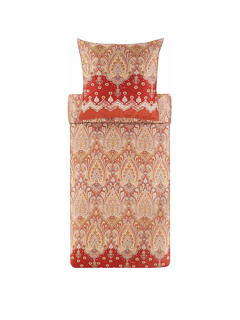 BASSETTI Satin Bettwäsche ISOLABELLA 70x90cm/140x200cm Rot dunkelrot – BASSETTI