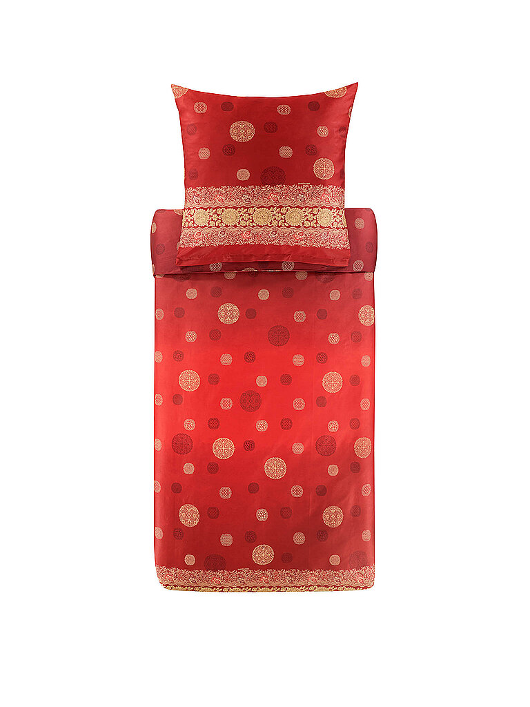 BASSETTI Satin Bettwäsche PALLAVICINO 70x90cm/140x200cm Rot rot – BASSETTI
