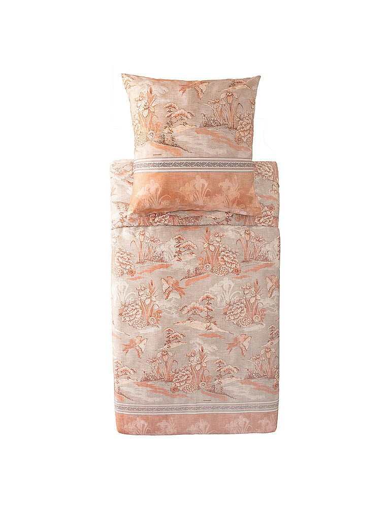 BASSETTI Satin Bettwäsche  70x90cm / 140x200cm ACQUAFORTE Terrakotta orange