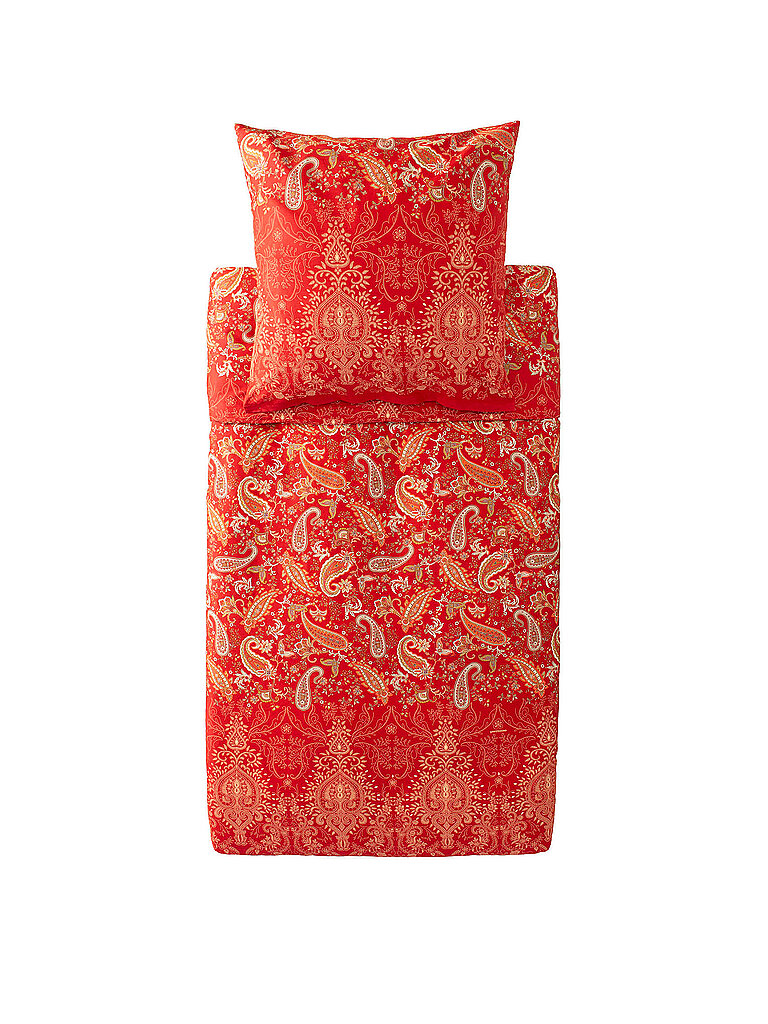 BASSETTI Satin Bettwäsche  70x90cm / 140x200cm MONNALISA Rot dunkelrot