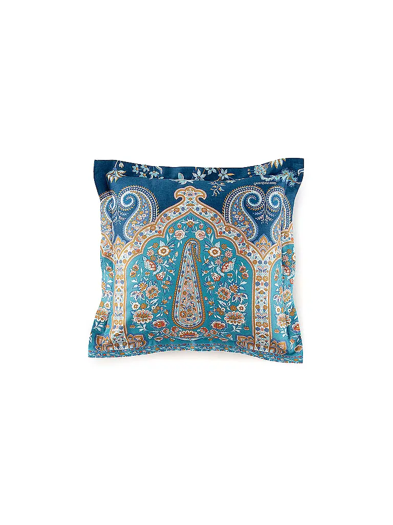 BASSETTI | Satin Bettwäsche  70x90cm / 140x200cm INDIAN ROSES Blau | dunkelblau