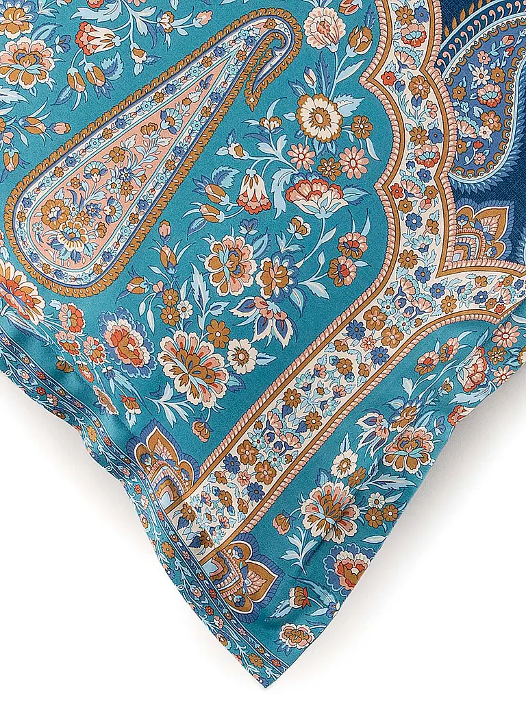 BASSETTI | Satin Bettwäsche  70x90cm / 140x200cm INDIAN ROSES Blau | dunkelblau