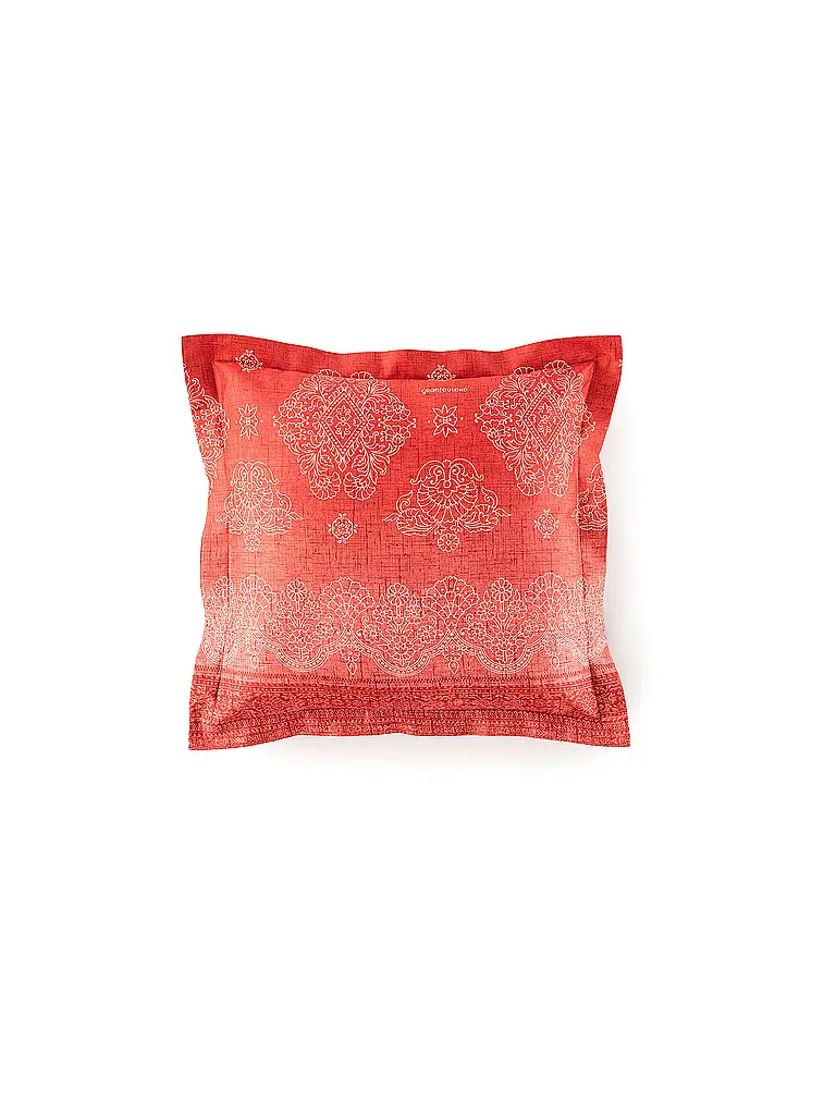 BASSETTI | Satin Bettwäsche 2x70x90cm/  200x200cm KERALA Bordeaux | 