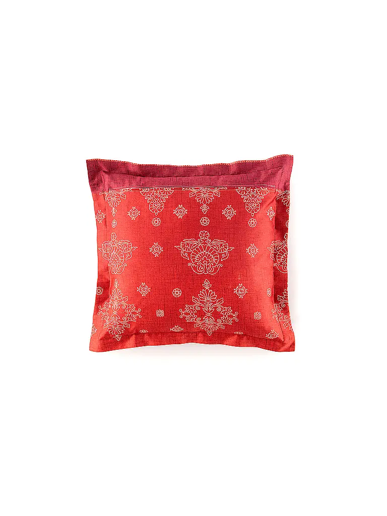 BASSETTI | Satin Bettwäsche 2x70x90cm/  200x200cm KERALA Bordeaux | 