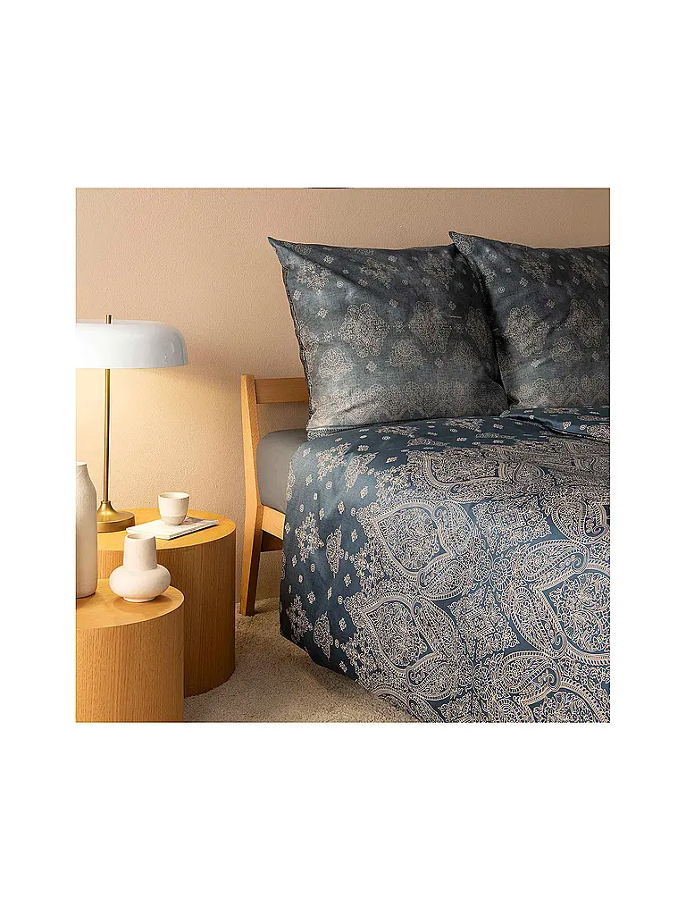BASSETTI | Satin Bettwäsche 2x70x90cm/  200x200cm KERALA Grau | 