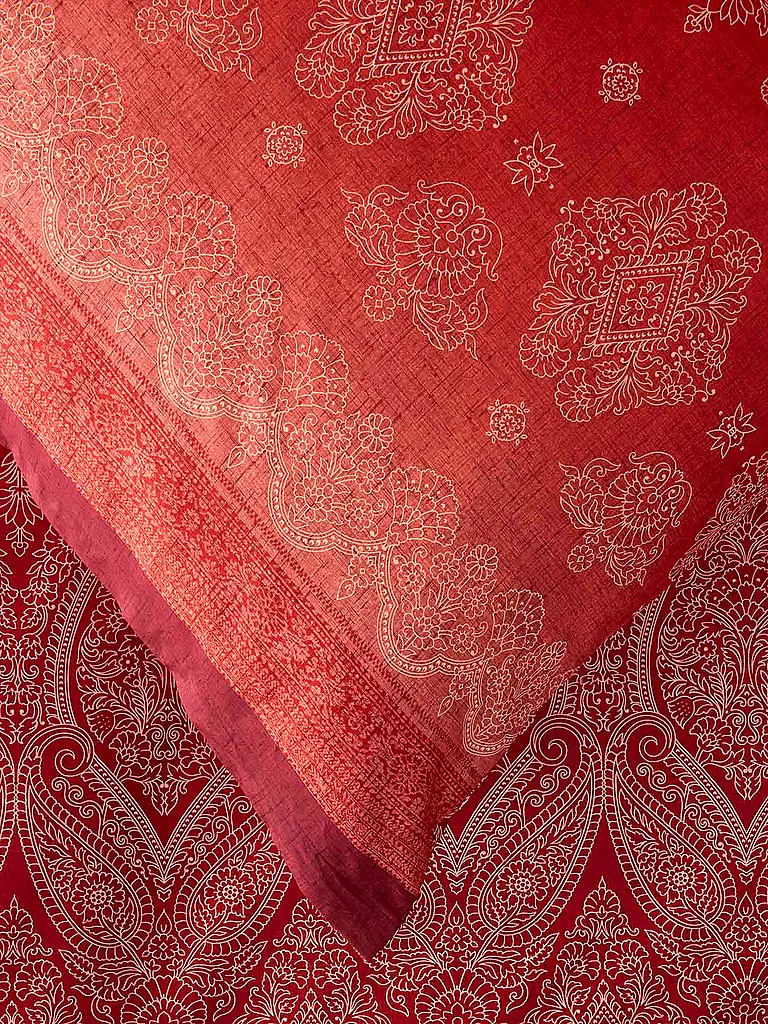 BASSETTI | Satin Bettwäsche 70x90cm / 140x200cm KERALA Bordeaux | 