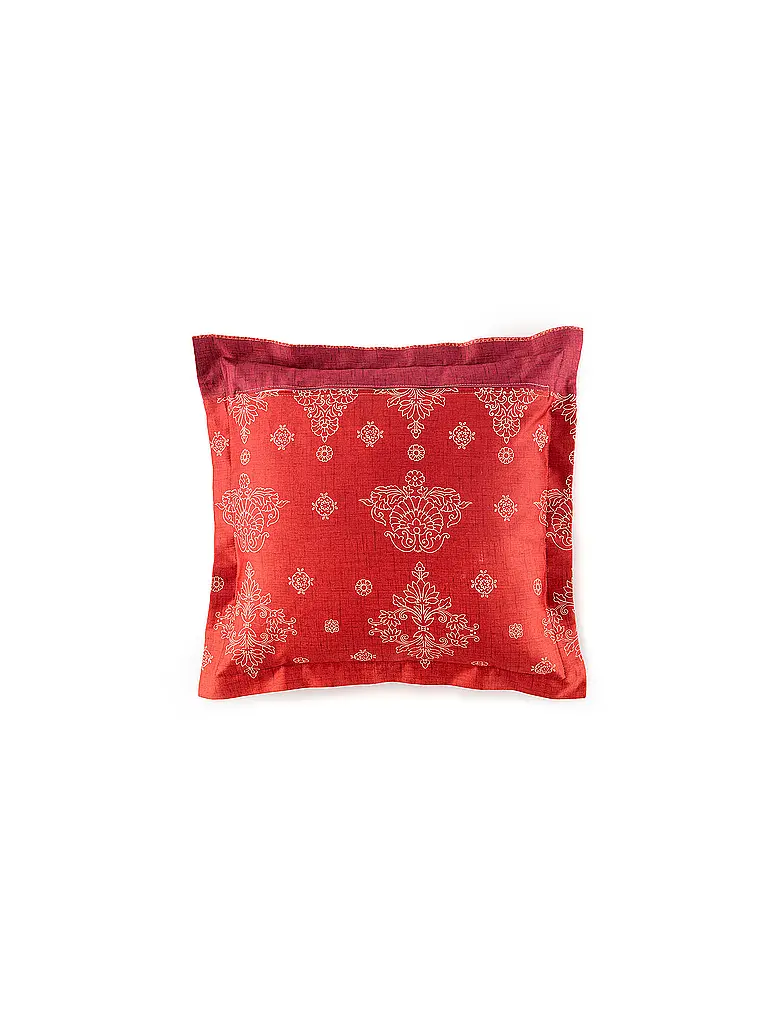 BASSETTI | Satin Bettwäsche 70x90cm / 140x220cm KERALA Bordeaux | 