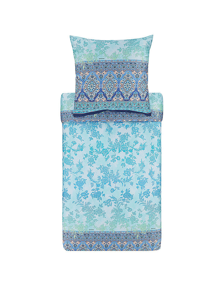 BASSETTI | Satin Bettwäsche AGRIGENTO 70x90cm/140x200cm Blau | blau