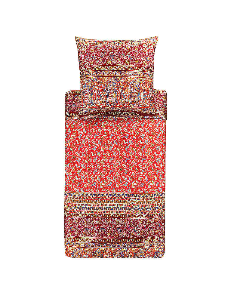 BASSETTI | Satin Bettwäsche IMPERIA 70x90cm/140x200cm rot | rot