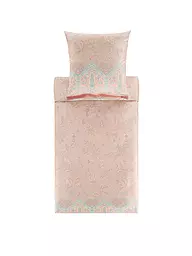 BASSETTI | Satin Bettwäsche INDIAN ROSES 2x 70x90cm / 200x200cm Beige | Beige