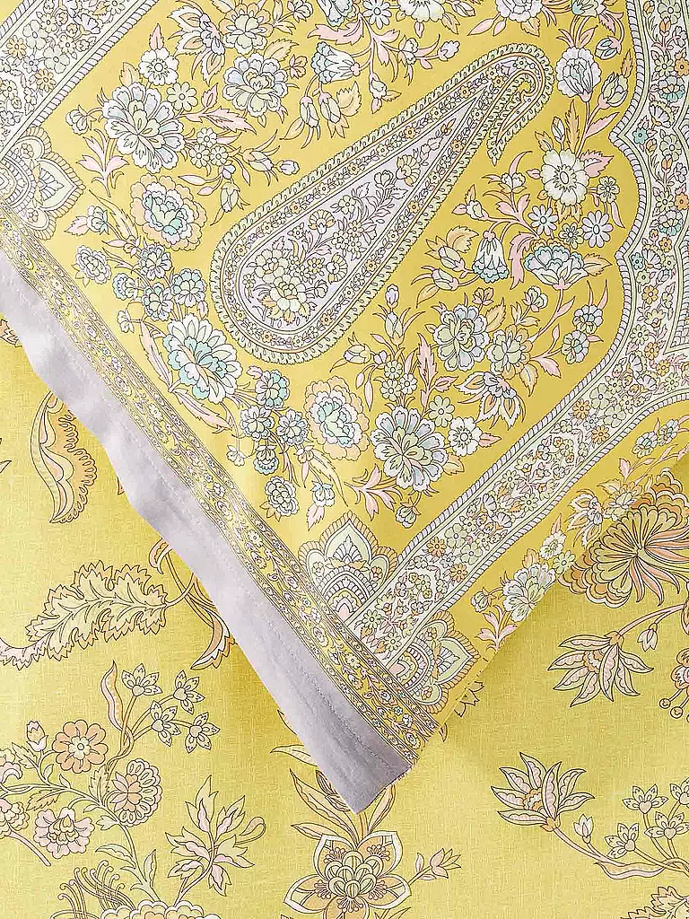 BASSETTI | Satin Bettwäsche INDIAN ROSES 70x90cm/140x200cm Gelb | gelb