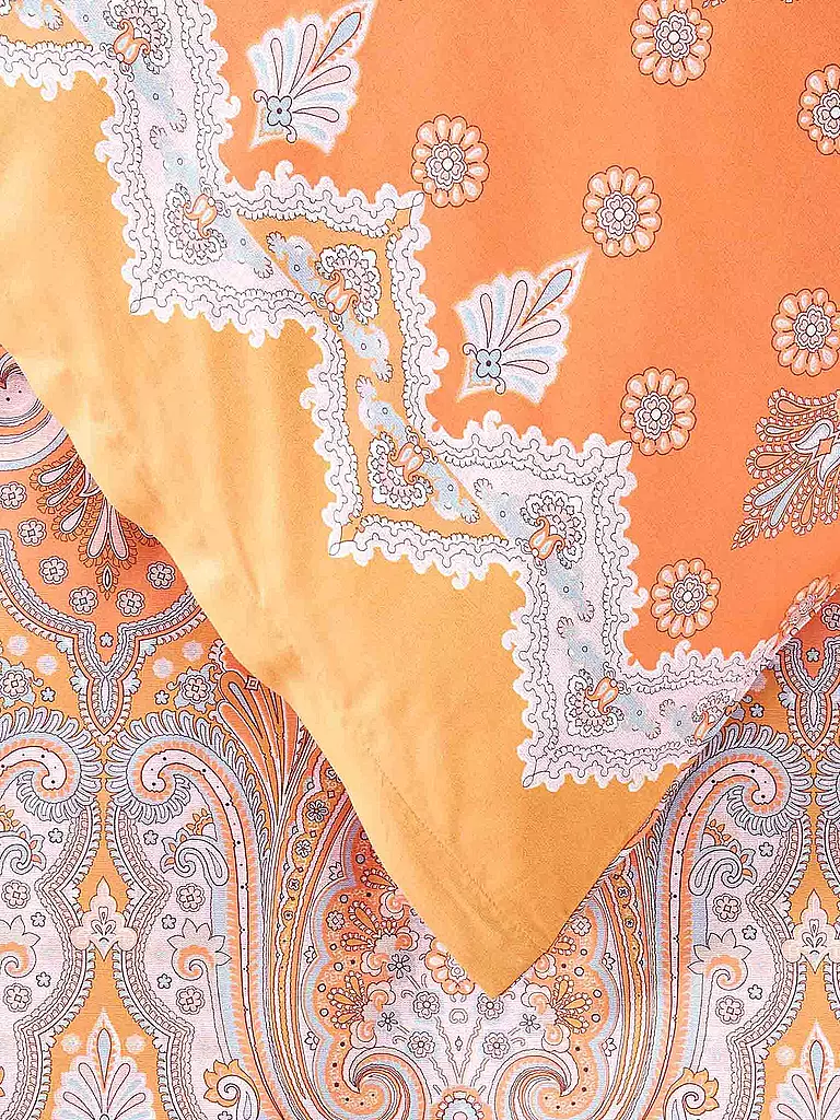 BASSETTI | Satin Bettwäsche ISOLABELLA 70x90cm/140x200cm Orange | blau