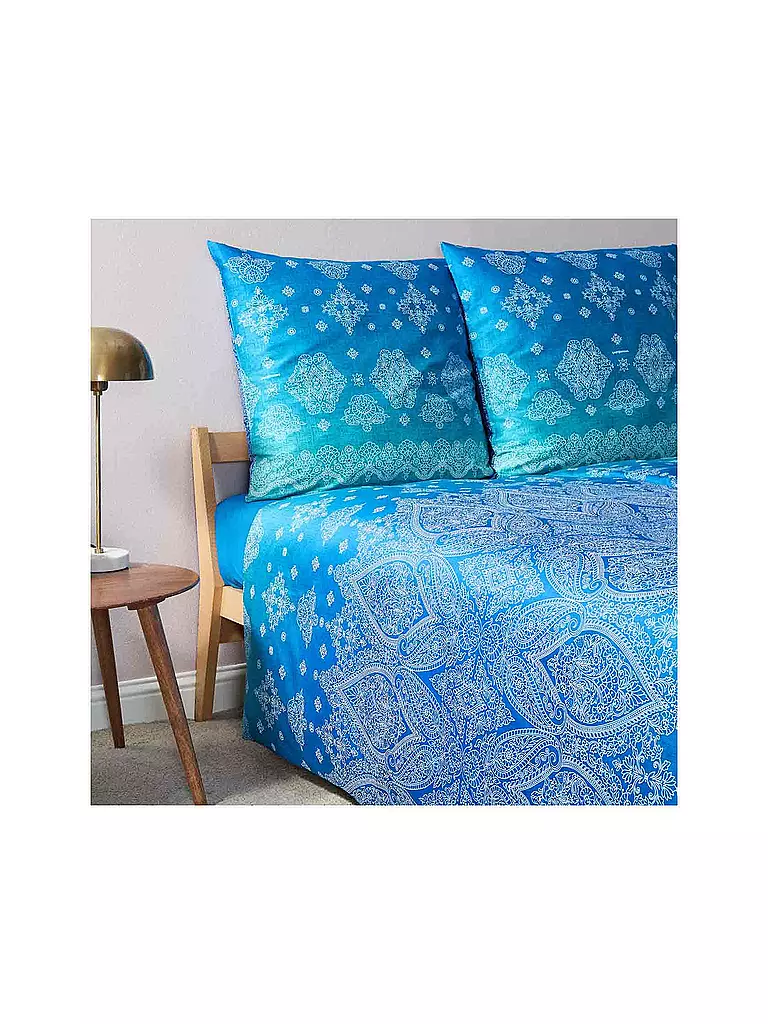 BASSETTI | Satin Bettwäsche KERALA 2x 70x90cm / 200x200cm | grün