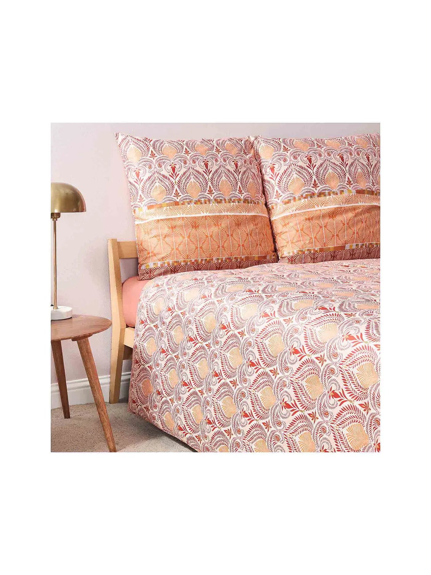 BASSETTI | Satin Bettwäsche NAIROBI 70x90cm/140x200cm Corale | koralle