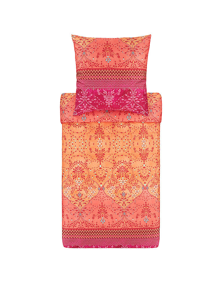BASSETTI | Satin Bettwäsche ORTIGIA 70x90cm/140x200cm Orange | orange