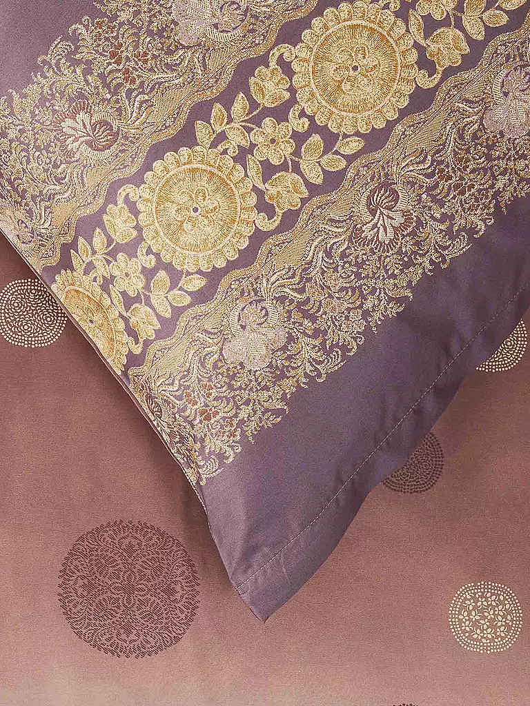 BASSETTI | Satin Bettwäsche PALLAVICINO 70x90cm/140x200cm Grau | rot