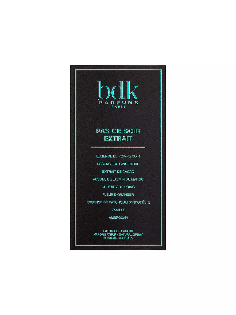 BDK | Pas Ce Soir Extrait 100ml | keine Farbe