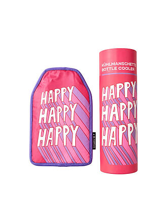 BE FAMOUS | Flaschenkühler HAPPY HAPPY Pink