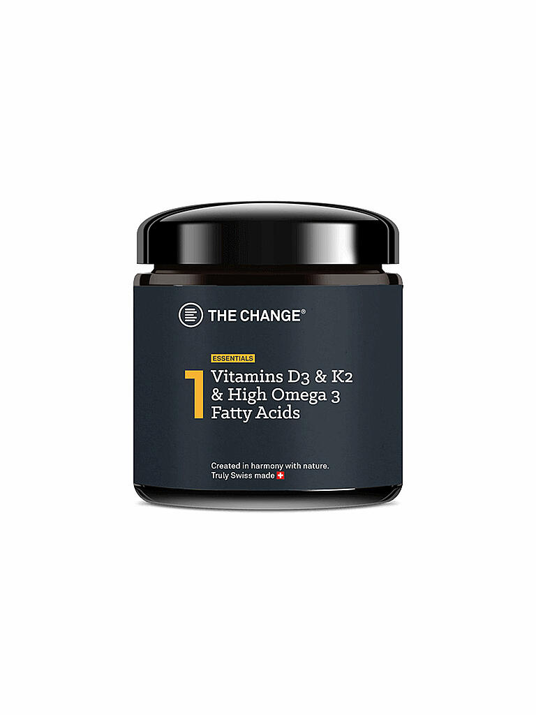 BE THE CHANGE | Vitamins D3 & K2 & High Omega 3 Fatty Acids 150 Kapseln im Glas | keine Farbe