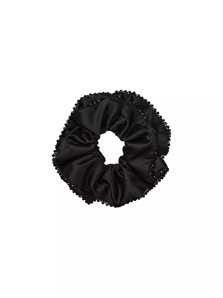 BECKSÖNDERGAARD | Haargummi - Scrunchie LUSTER BEAD Black | schwarz
