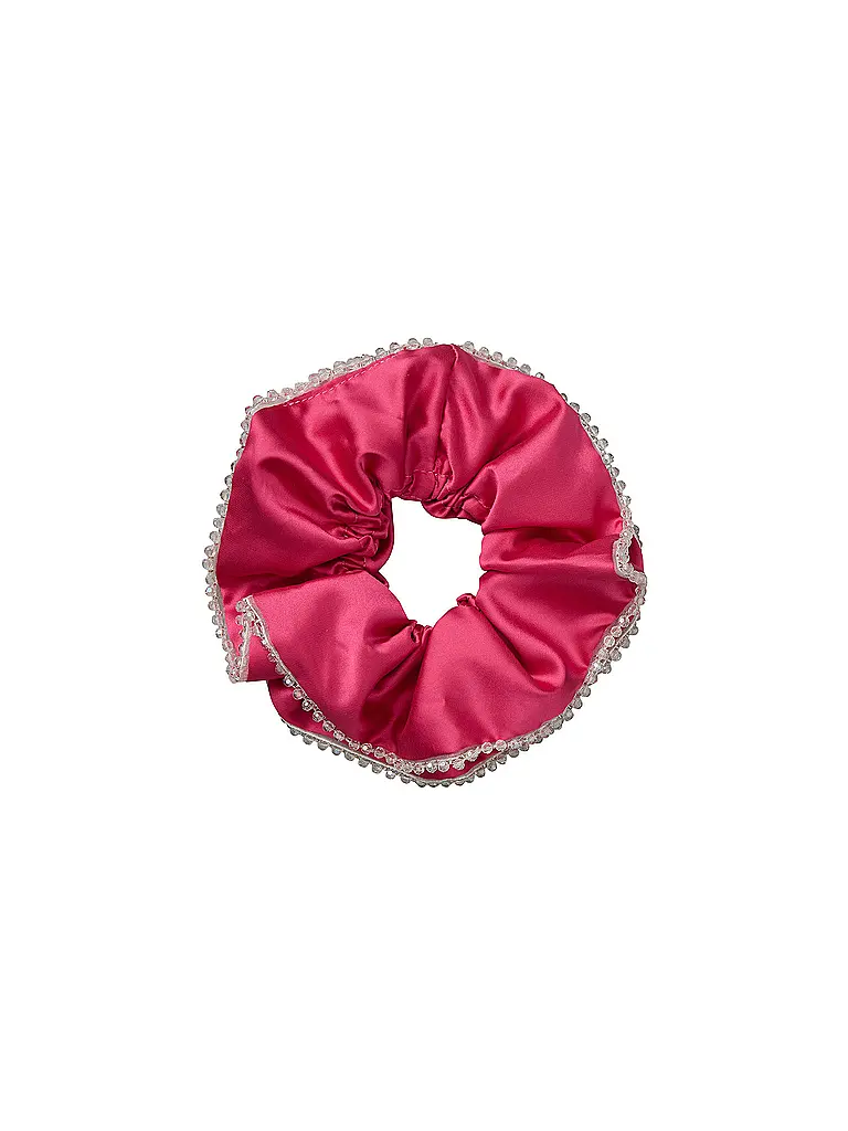 BECKSÖNDERGAARD | Haargummi - Scrunchie LUSTER BEAD Pink | pink