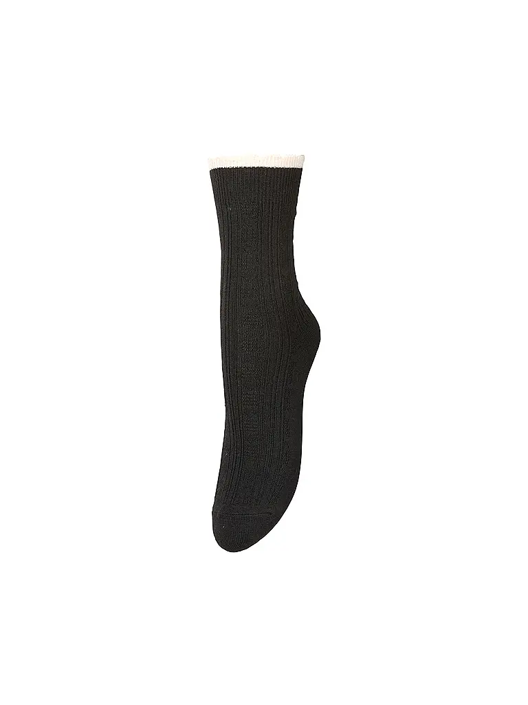 BECKSÖNDERGAARD | Socken SCALLOP Black Melange  | schwarz