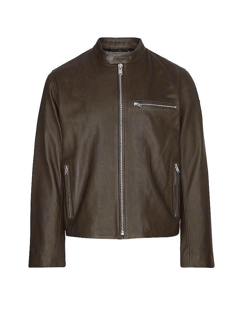 BELSTAFF Lederjacke TRACK  olive | M