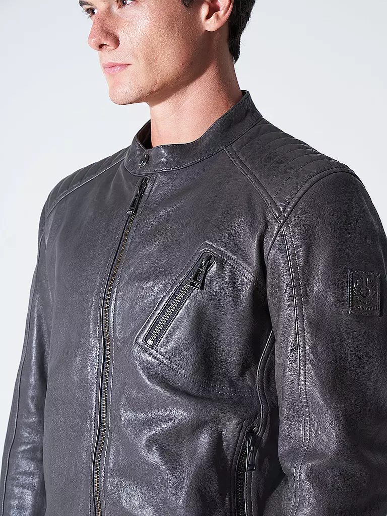 BELSTAFF | Lederjacke V RACER 2.0 | grau