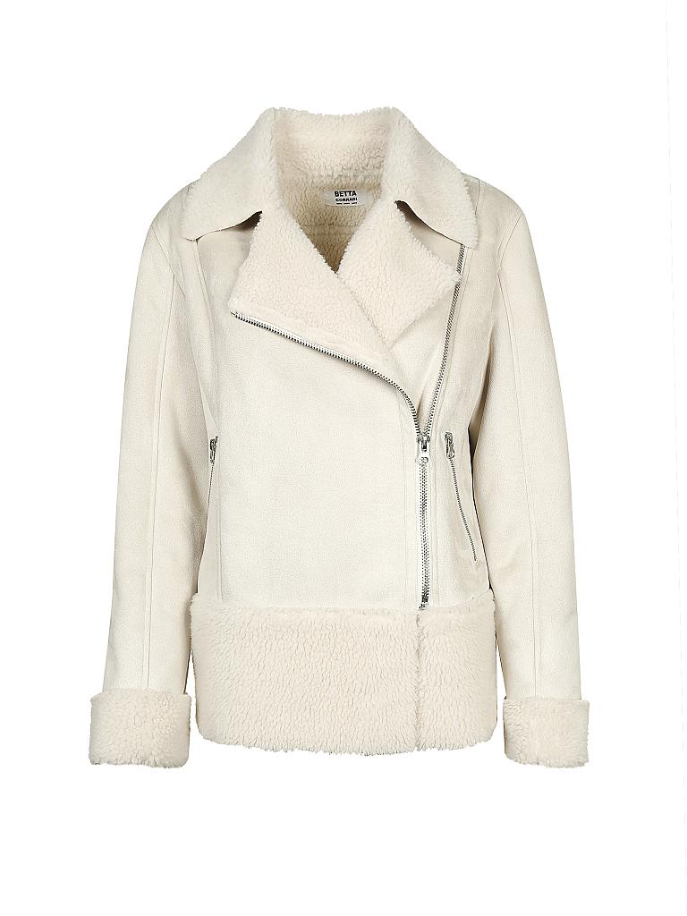 BETTA CORRADI | Jacke in Lammfelloptik "Montone" | creme