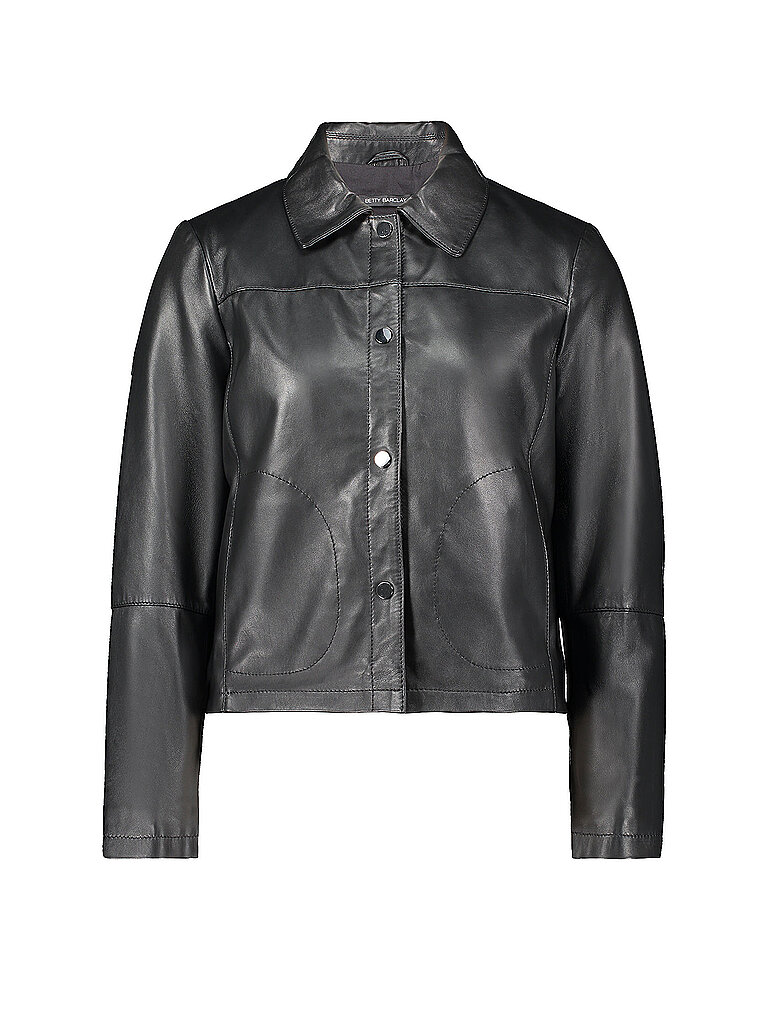 BETTY BARCLAY Lederjacke schwarz | 44