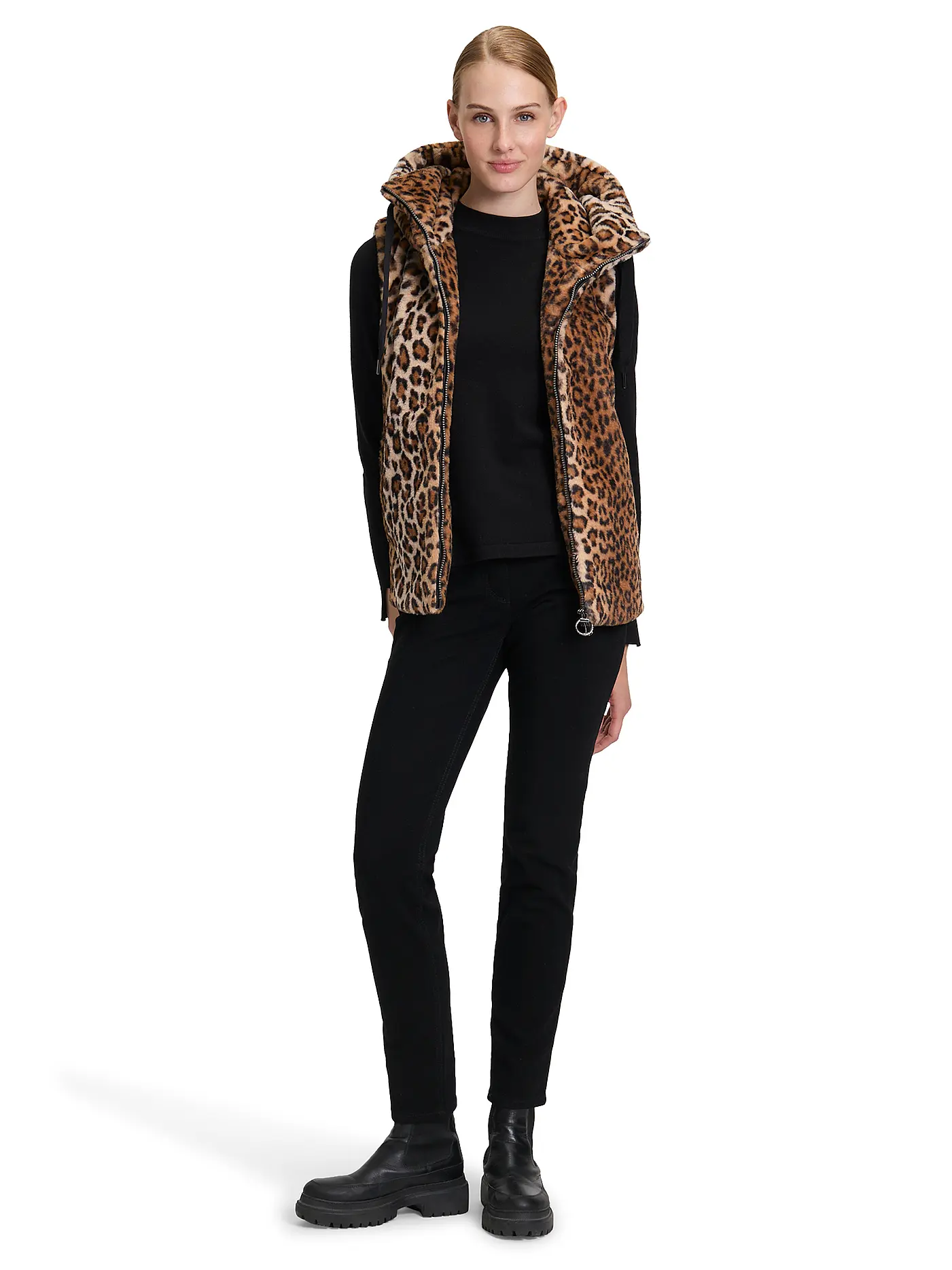 BETTY BARCLAY | Gilet in Fell-Optik | braun