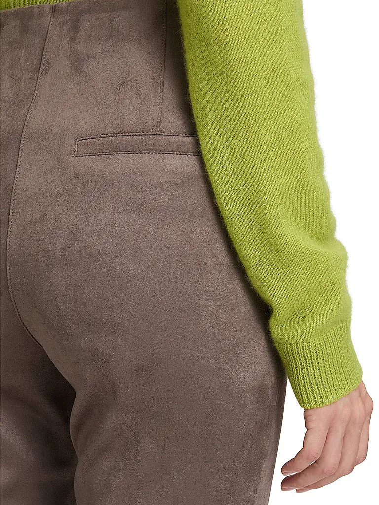 BETTY BARCLAY | Hose in Lederoptik 7/8 Slim Fit | Braun