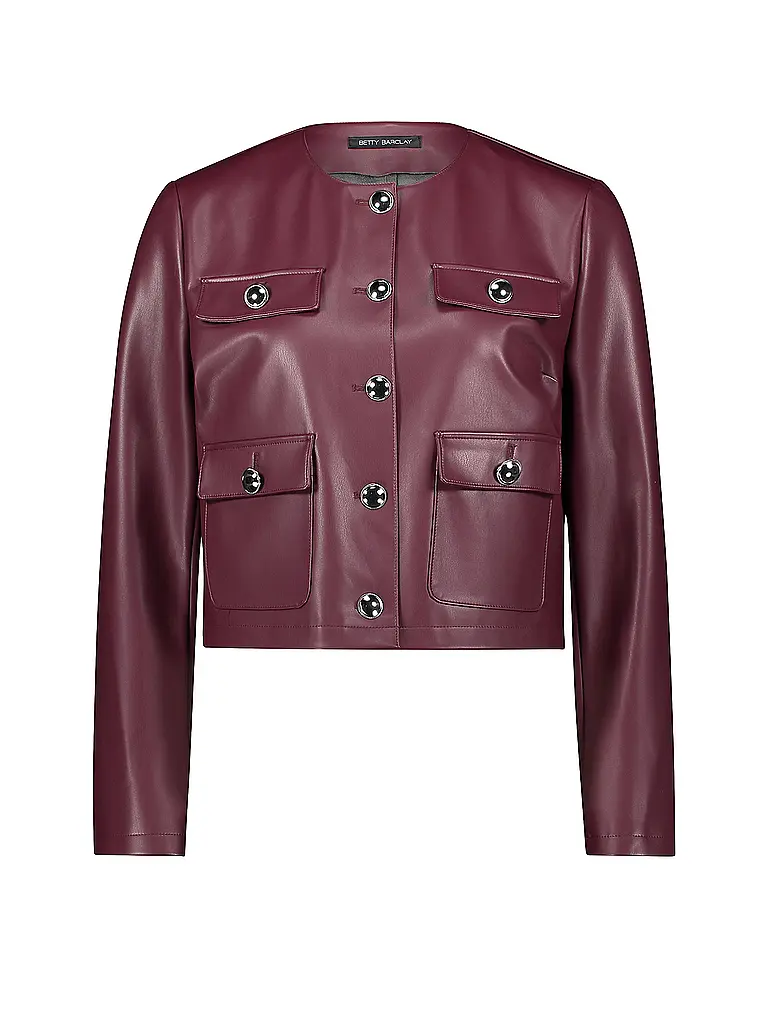BETTY BARCLAY | Jacke in Lederoptik | Dunkelrot