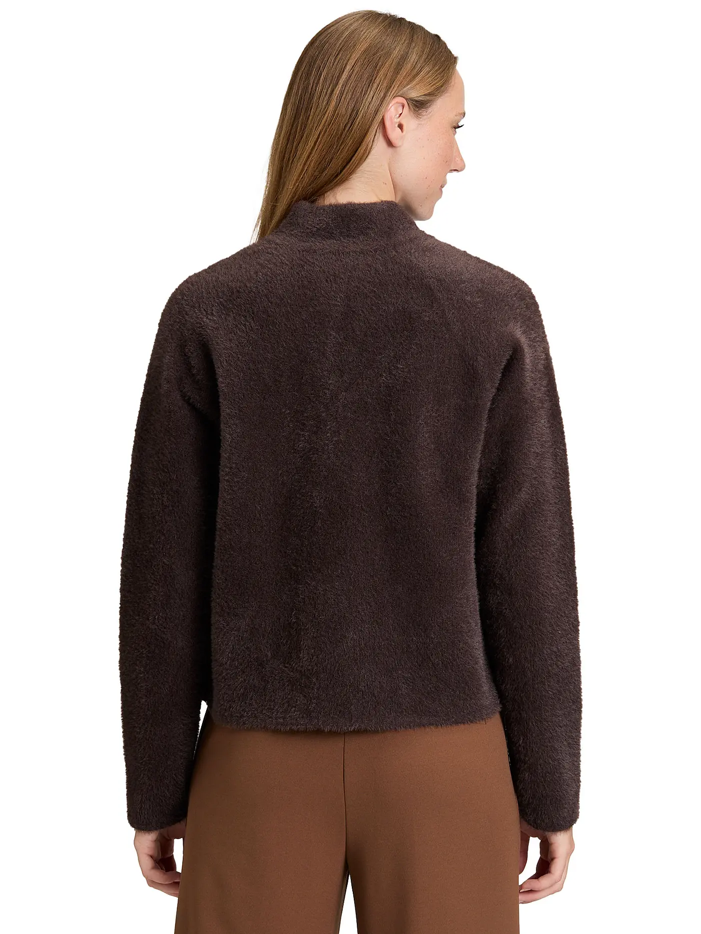 BETTY BARCLAY | Strickjacke in Felloptik | braun