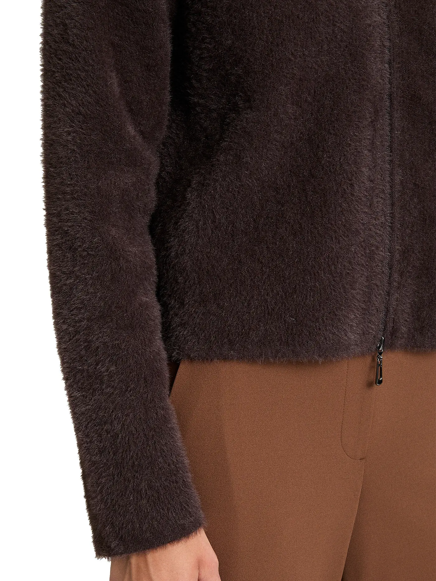 BETTY BARCLAY | Strickjacke in Felloptik | braun