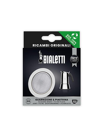 BIALETTI | Ersatzset 10 Tassen Dichtung plus Sieb Silikon