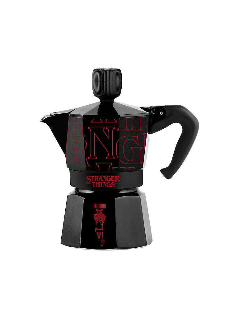 Bialetti Schwarz Espressokocher 3 Tassen Stranger Things Eg