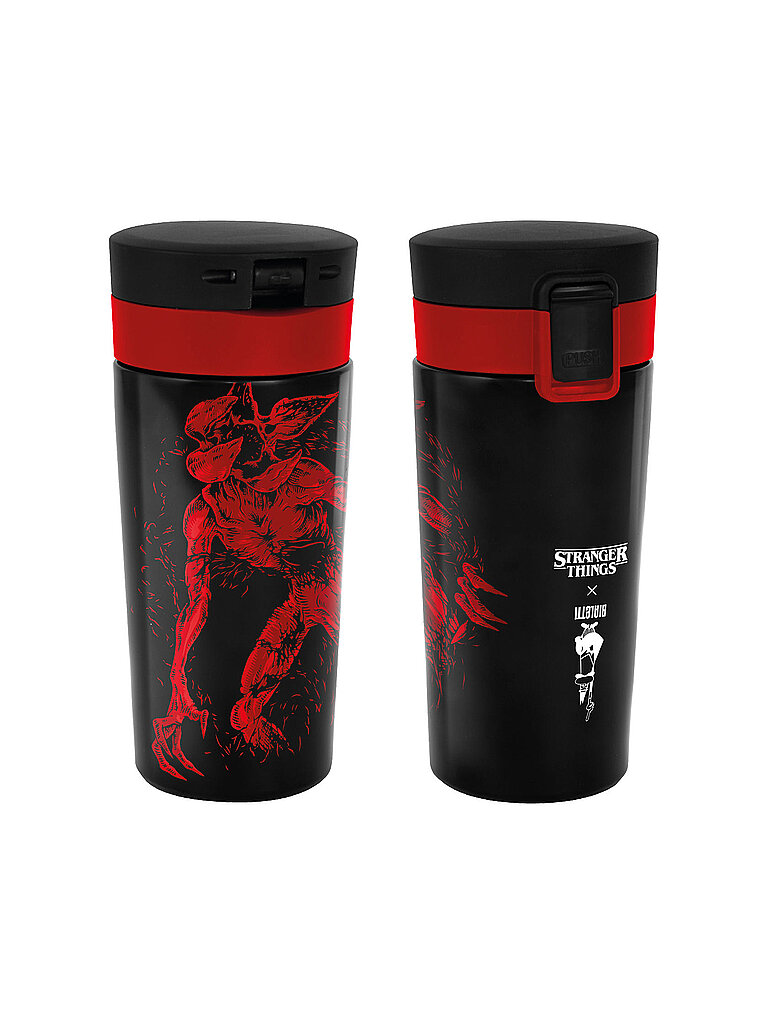 BIALETTI Reisebecher 2er Set 380ml Stranger Things schwarz