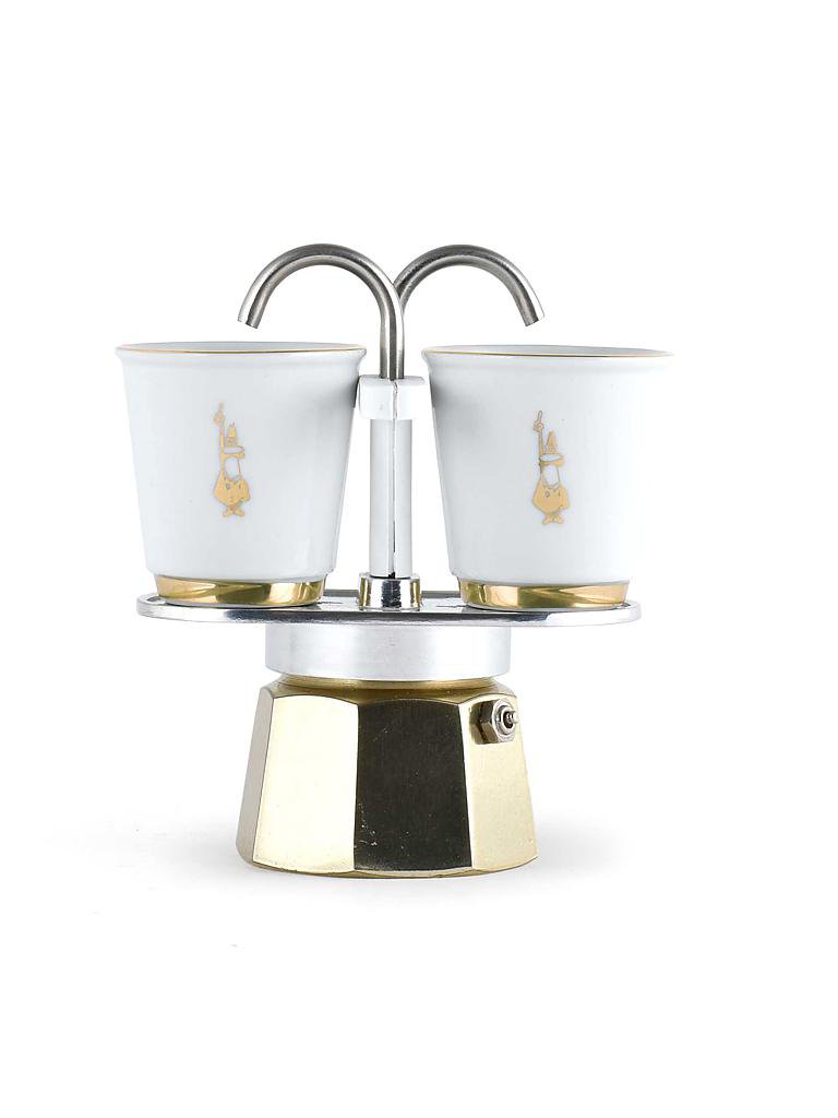 BIALETTI | Mini-Express (2 Tassen) mit 2 Becher (Gold) | gold