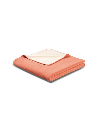 BIEDERLACK | Wohndecke - Plaid DUO COTTON 150x200cm Shrimp/Ecru