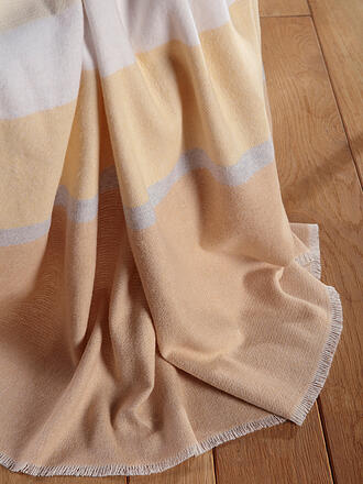 BIEDERLACK | Tagesdecke - Plaid 130x170cm  WHITE SANDSATION Sand Stripe 