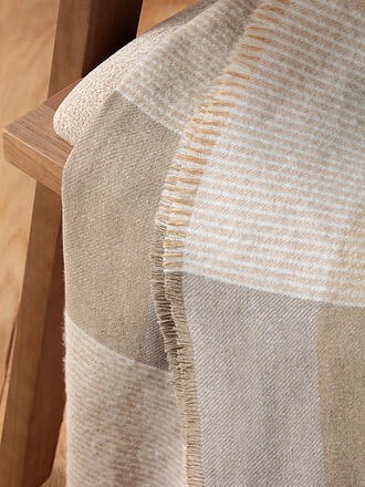 BIEDERLACK | Tagesdecke - Plaid 130x170cm  WHITE SANDSATION White Boucle 