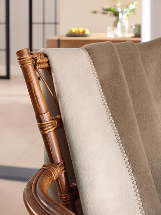 BIEDERLACK | Wohndecke - Plaid 150x200cm UNI DOUBLEFACE Palisade Feder