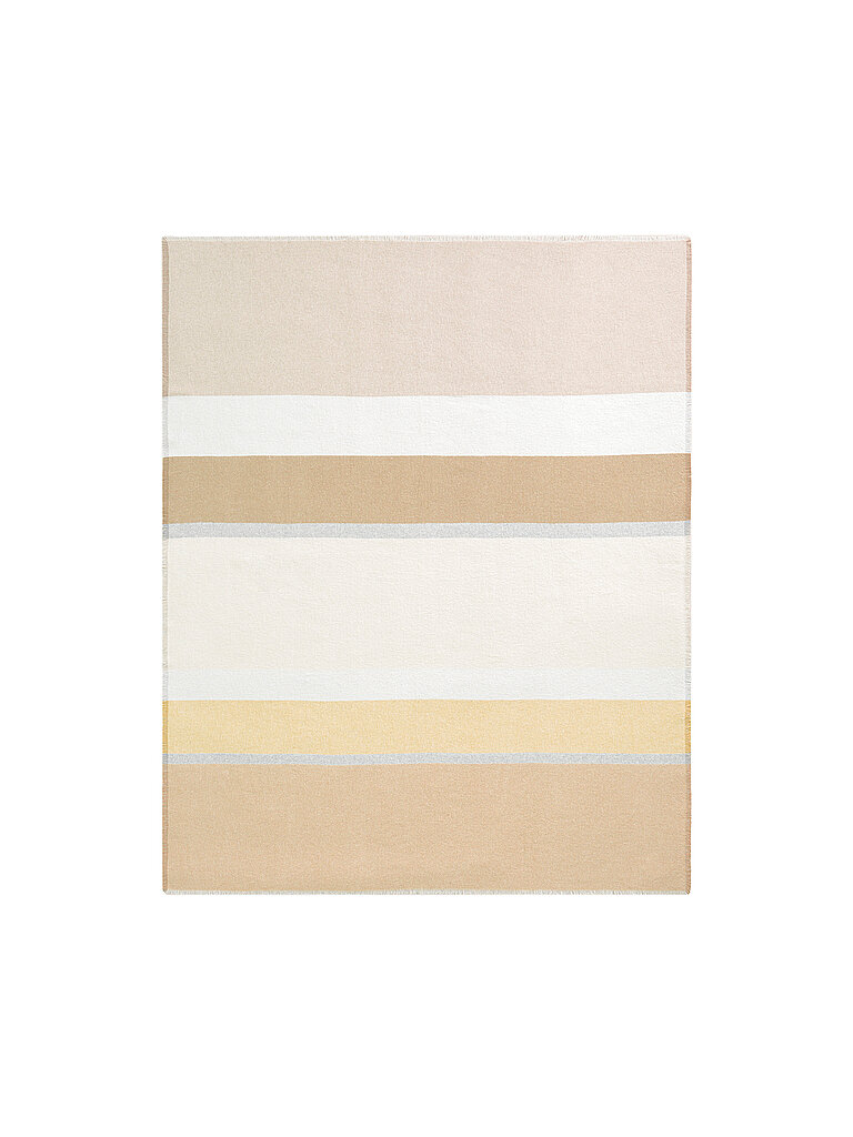 BIEDERLACK Tagesdecke - Plaid 130x170cm  WHITE SANDSATION Sand Stripe  beige – BIEDERLACK